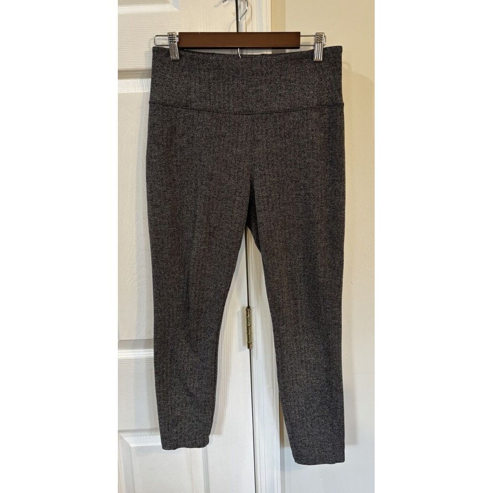 ATHLETA Delancey Herringbone Tight Leggings‎ Women's Sz S Gray Black Pockets
